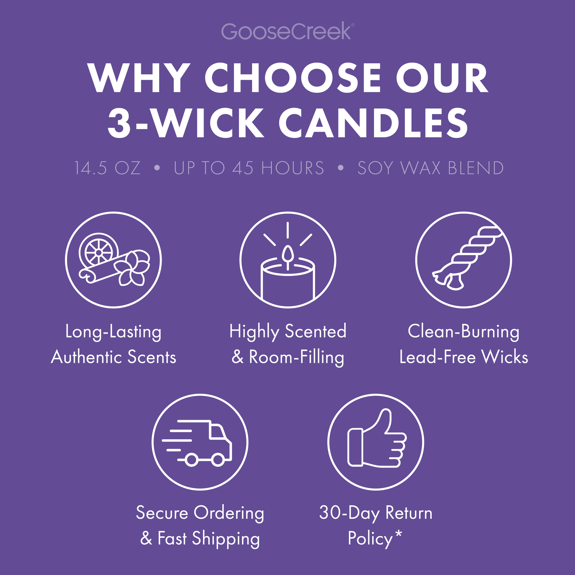 Oasis Fern 3-Wick Candle